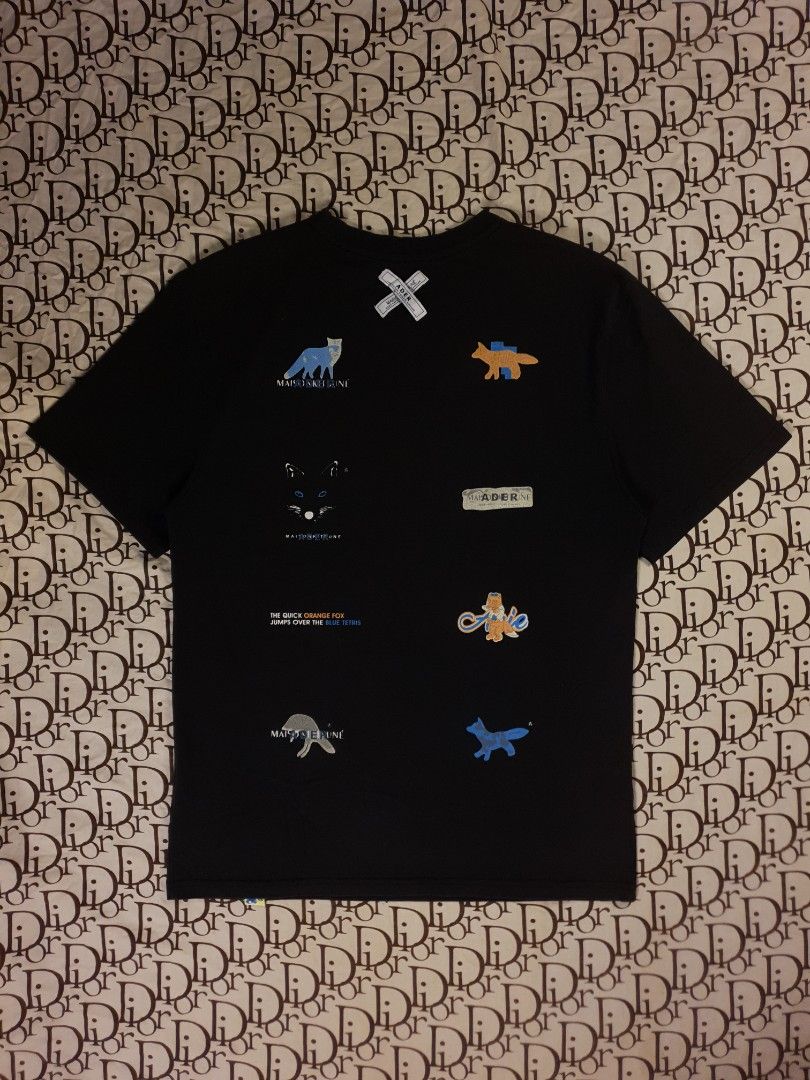 Ader error x Maison kitsune (Category: Tshirts & Polo Shirts ) located in San Fernando. Submitted by retro.district. (Listing ID 1464120438, Image 1). Description: - Ader error x Maison Kitsune patchwork - Size: Medium-Large - Condition: Excellent - no issue - Color Rate: 9.5/10.