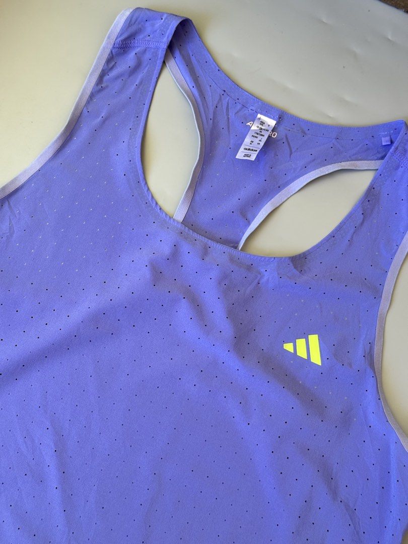 ADIDAS ADIZERO SINGLET (Category: Activewear) located in Legazpi City. Submitted by mr.leonardo (Listing ID 1464042133, Image 2). Description: 📍ADIDAS ADIZERO SINGLET DIMES - 18x25 EXCELLENT CONDITION 1380 PESOS PLUS SF 💸 (SEE PICS FOR DETAILS) 📦OPEN FOR SHIPPING NATIONWIDE LOCATION:LEGAZPI ALBAY BICOL📍.