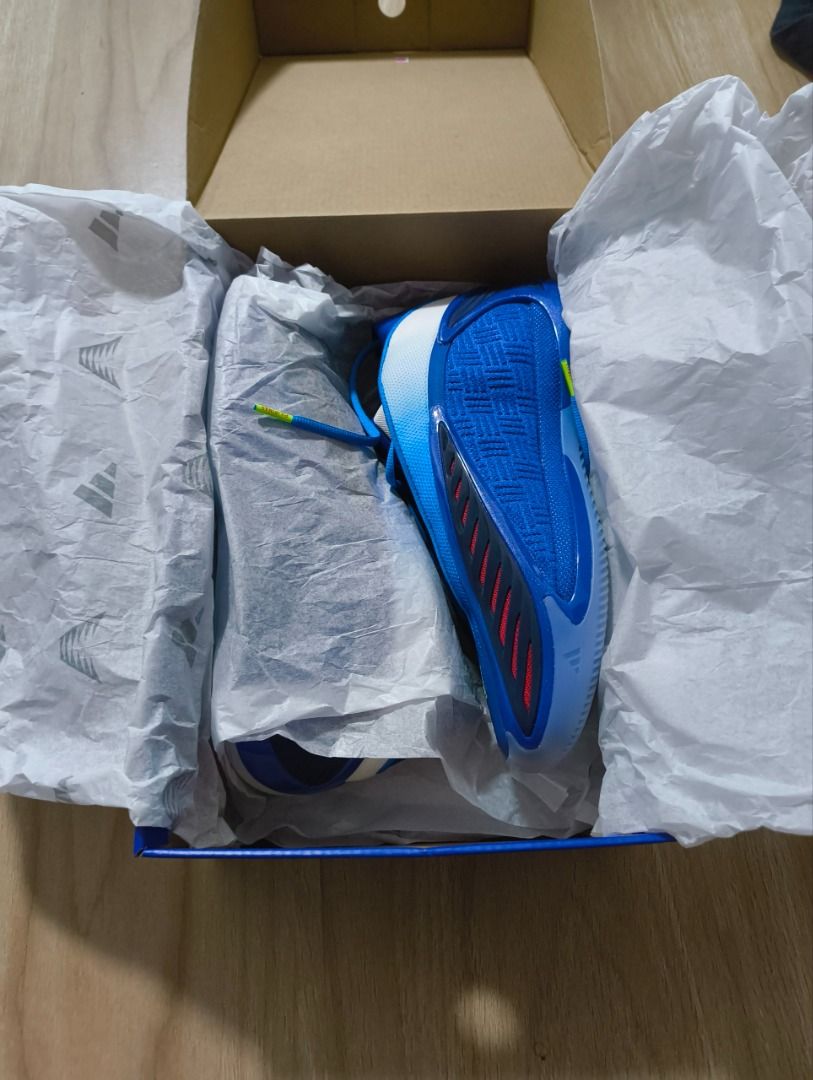 Adidas Anthony Edwards 2 Phi Basketball Shoes (Category: Sneakers) located in Caloocan City. Submitted by phonsoswag43227 (Listing ID 1464071218, Image 1). Description: Title: Brand New adidas Anthony Edwards 2 PHI - US 8 Price: ₱7,000 (Negotiable) Condition: Brand New Description: Selling a brand new, never-used pair of adidas Anthony Edwards 2 PHI. • Size: US 8 / Mens • Colorway: Lucid Blue/Purple/Dark Blue • Condition: 10/10, completely brand 