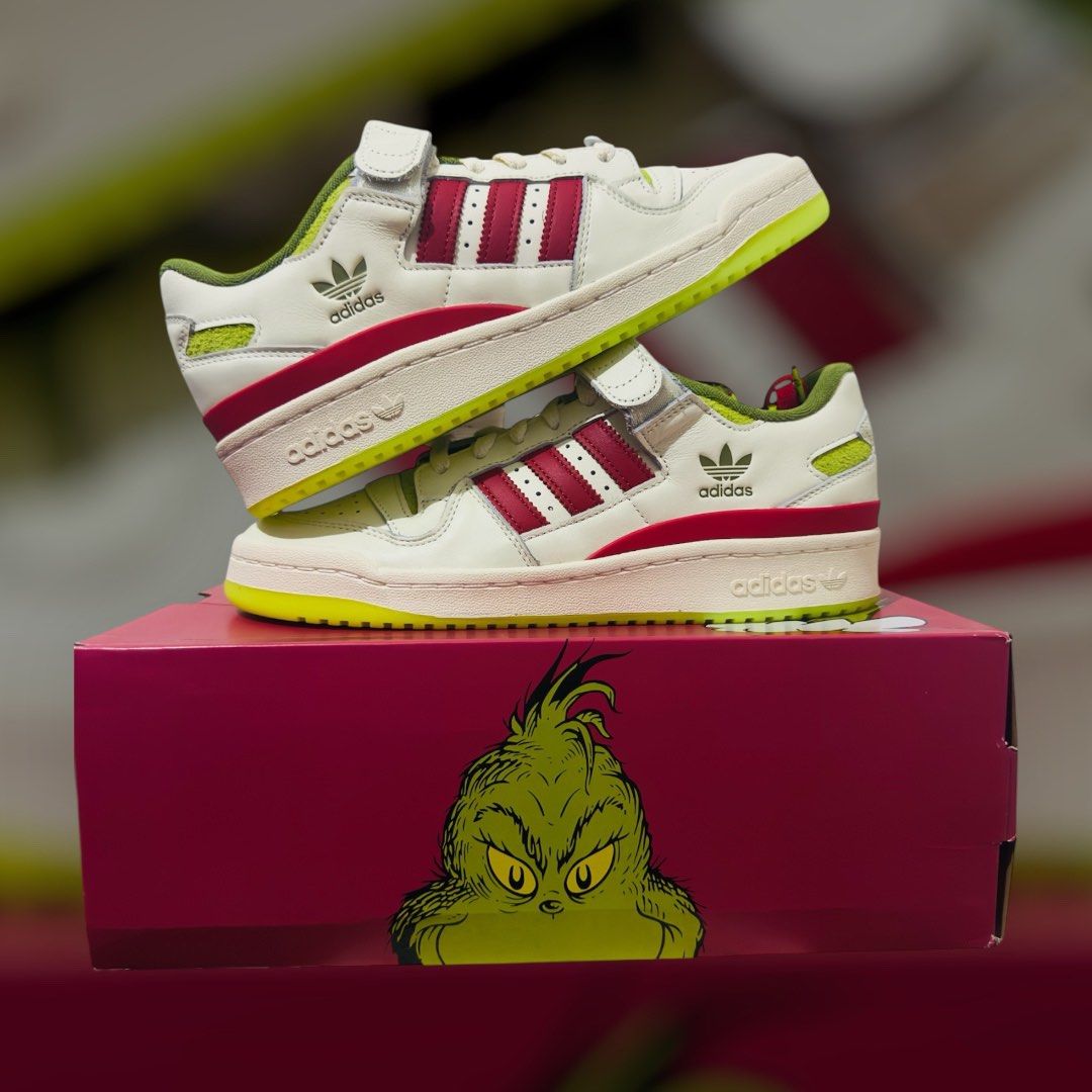 ADIDAS FORUM LOW X THE GRINCH (Category: Sneakers) located in Manila. Submitted by got_loots (Listing ID 1464038576, Image 1). Description: WTS❗️❗️❗️ AUTHENTIC ADIDAS FORUM LOW X THE GRINCH BNDS SIZE: 7.5US ₱4,000 Only ( Below SRP ) .