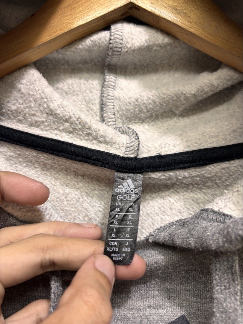 ADIDAS HOODIE JACKET (Category: Coats, Jackets and Outerwear) located in Quezon City. Submitted by xoxochiq (Listing ID 1464076362, Image 3). Description: ADIDAS HOODIE JACKET Large Length - 28 Width - 26 10/10 color rate Excellent Condition 750 only pm me!.