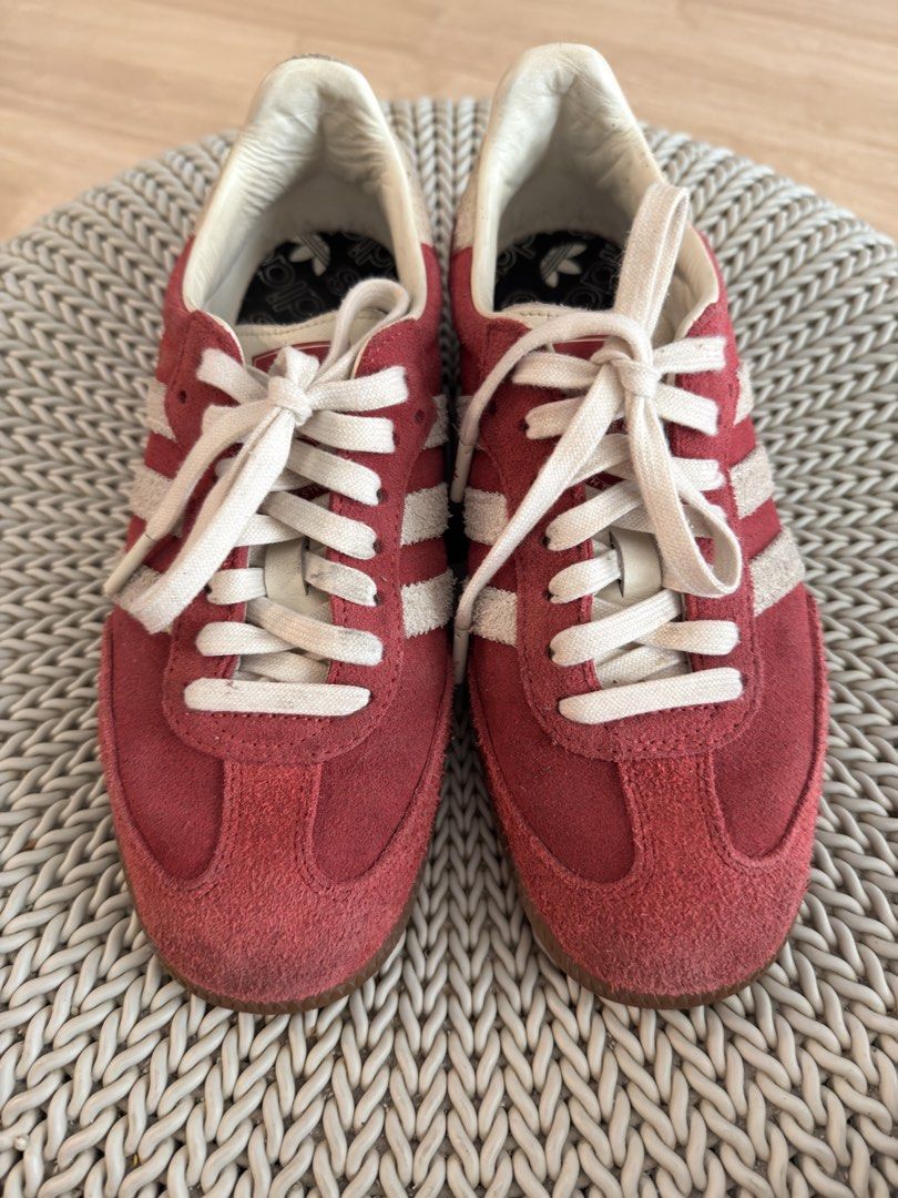 adidas samba og tal better scarlet (Category: Sneakers) located in Cebu City. Submitted by plsbuymyclothes (Listing ID 1463981594, Image 2). Description: SIZE US 7.5 UK 7 no flaws. only some dust, which can easily be removed with cleaning. rfs: not using it anymore; it’s been stored on the shelf.