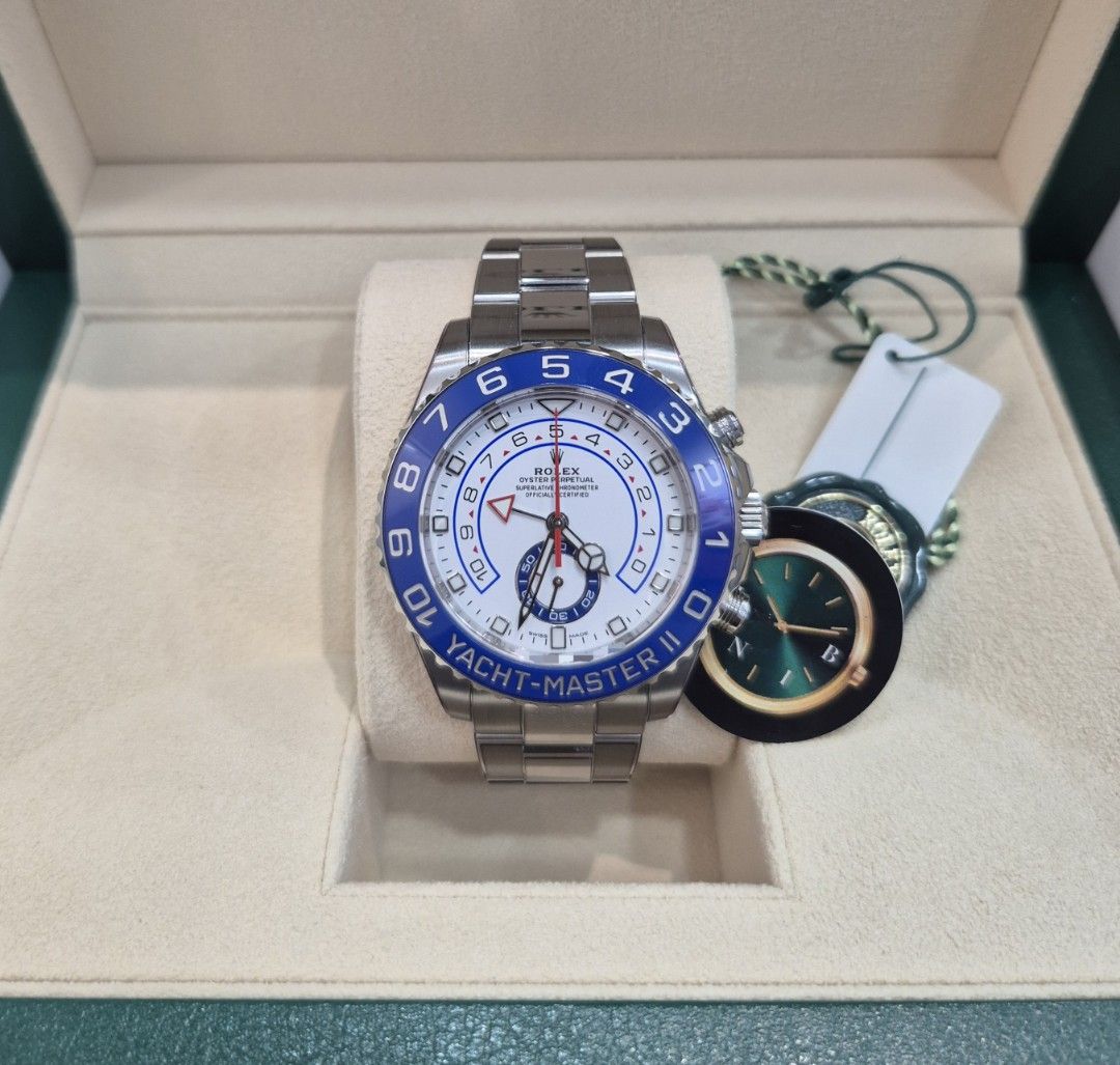 AGAN Nov 2023 Rolex Yatch Master II 44mm Mercedes Hand (Day 1 film w White Tag) - 116680 (Category: Watches) located in Singapore. Submitted by the.lnib.watch (Listing ID 1464100610, Image 1). Description: Join our Tele-gram Community for our latest stock arrival!! www.rb.gy/1tnt1u or @thelnibwatch AGAN Nov 2023 Rolex Yatch Master II 44mm Mercedes Hand (Day 1 film w White Tag) 116680 Shop Based @ The Bencoolen SGD 22,222 Dated : Nov 2023 (New NFC