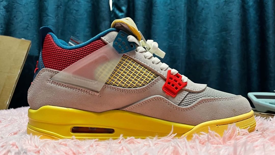 Air Jordan 4 Retro "guava ice" (Category: Sneakers) located in Caloocan City. Submitted by trevor_rabbit (Listing ID 1464081388, Image 2). Description: - Authentic Air Jordan 4 sneakers - Eye-catching unique colorway: red, yellow, blue, and grey accents - Premium suede and breathable mesh materials - Iconic and classic Jordan silhouette - Ideal for sneaker collectors and fashion-forward individuals - Detailed shots of the sole and heel included.