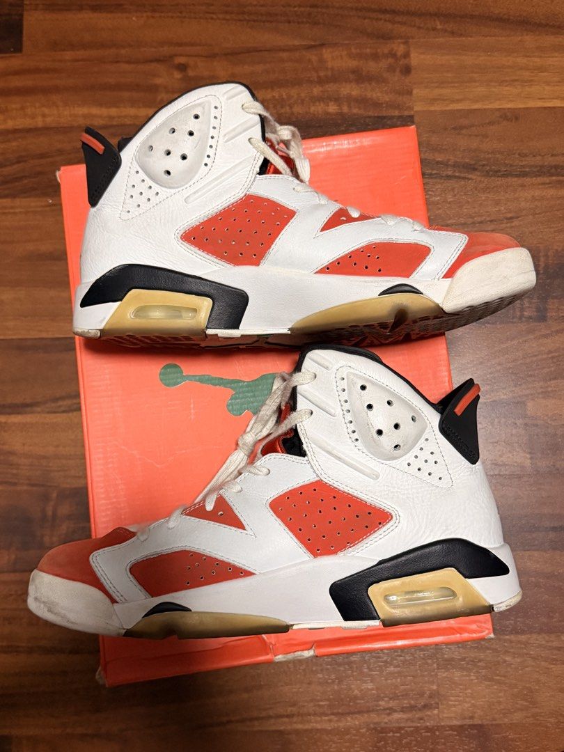 Air Jordan 6 Retro Gatorade (Category: Sneakers) located in Manila. Submitted by swiftgem.eeb06e (Listing ID 1464011374, Image 1). Description: - 2017 Air Jordan 6 Retro Gatorade - Size: 8.5 - Condition: 8.5/10 - Needs Cleaning - Colorway: White leather with orange suede and black accents - Classic Jordan 6 silhouette - Comes with original box - Ideal for collectors and sneakerheads - Grab these iconic kicks!.