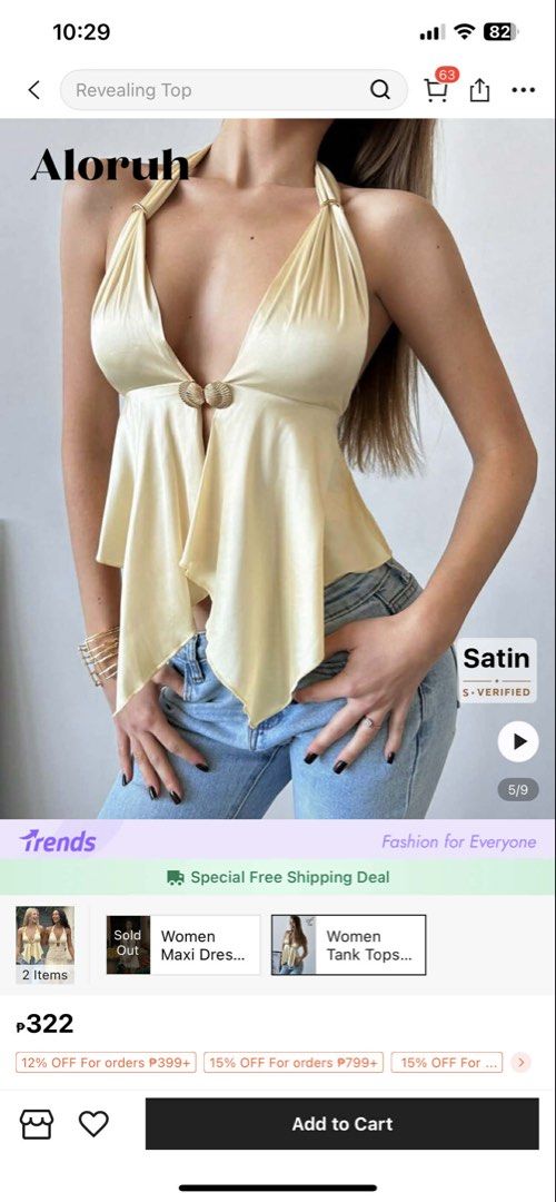 Aloruh Top (Category: Others Tops) located in Manila. Submitted by heyitsmeseven (Listing ID 1464069790, Image 2). Description: Used once for like 15 mins lang , Xs-Small.