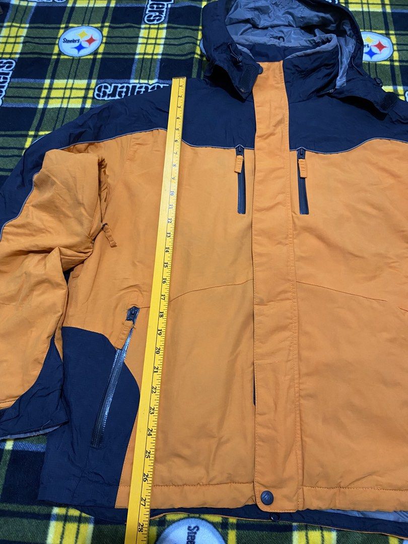 ALPHINE DESIGN, Outerwear jacket (Heavy cloth) (Category: Coats, Jackets and Outerwear) located in Cavite. Submitted by jc_thrift95 (Listing ID 1464052173, Image 2). Description: - an orange and black winter jacket featuring contrasting dark charcoal panels and vertical zippered chest pockets. - Made in Vietnam - Color rate 8/10 - See pictures details for dimes..