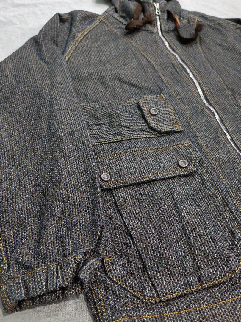 Aozora sashiko stitch parka jacket (Category: Coats, Jackets and Outerwear) located in Baguio. Submitted by used_clothing2600 (Listing ID 1464050113, Image 3). Description: Aozora sashiko stitch parka jacket size 3 excellent condition width 25.5 length 29 P 1,480.