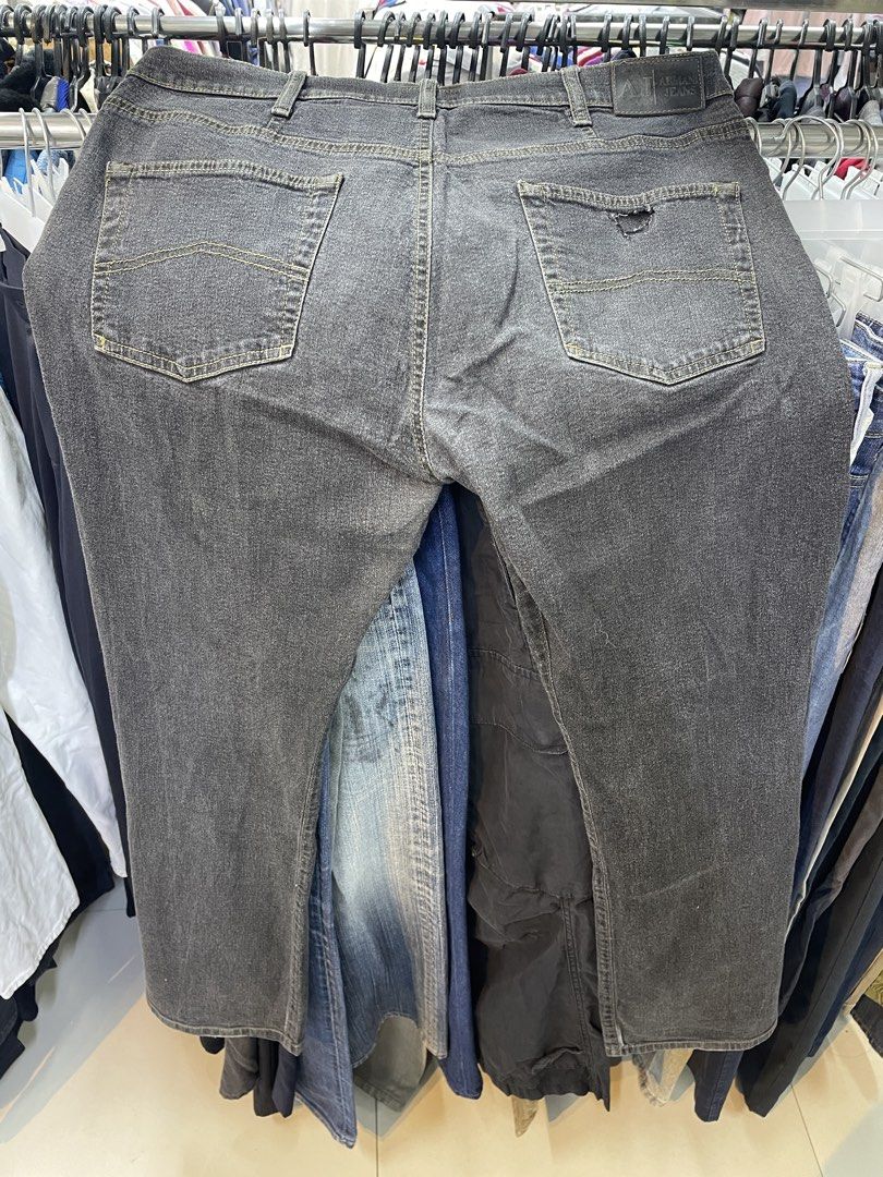 Armani Jeans (Category: Jeans) located in Lucena. Submitted by riyizthriftz (Listing ID 1464126131, Image 1). Description: - Brand: Armani Exchange - Wash: Dark Denim - Fit: Straight Leg - Size: 38 Waist - Closure: Button Fly - Pockets: Classic Five-Pocket Styling - Condition: Good - Ideal for: Casual Wear.