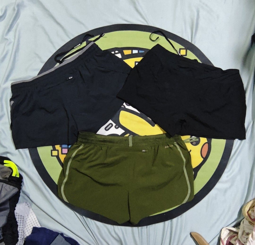 Aspack Nike Running Womens (Category: Activewear) located in San Pedro. Submitted by streetthriftsph (Listing ID 1464104712, Image 3). Description: Aspack Nike Running Womens 1650+SF Elevate Track Shorts (gray) 9.5/10 Condition Medium 28 Waistline garterized fits 29/34 10 Length 9.5/10 Colorate Eclipse 3 Quick Dry Shorts (black) 9.5/10 Condition Medium 28 Waistline garterized fits 29/32 10 Length 9.5/10 Colorate Nike Woven Shorts (olive green) 9.