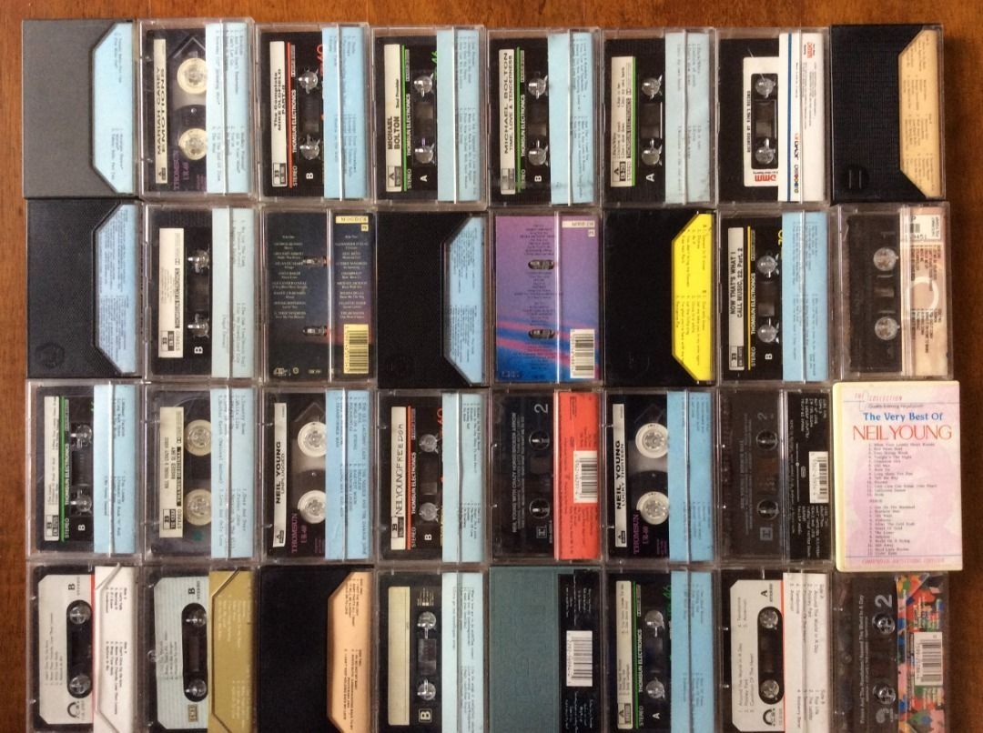 Assorted 80s & 90s Cassette Tapes - Various Artists - 5 (Category: CDs & DVDs) located in Silang. Submitted by lawrencenorthey (Listing ID 1463942606, Image 2). Description: - Cassette Tapes are priced at 140 PHP each - Collection of 80s & 90s cassette tapes - Artists include: Mike Oldfield, Mariah Carey, Michael Bolton, Neil Young, and more - Features compilation albums like 'Now That's What I Call Music' - Ideal for retro music enthusiasts and 