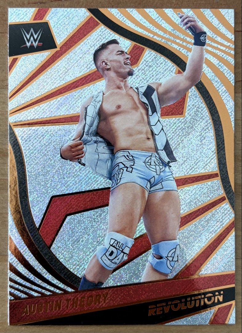 Austin Theory | WWE Cards ~ Revolution '22 (Category: Raw Singles) located in Makati City. Submitted by cardlab (Listing ID 1463993430, Image 1). Description: Items are 💯 authentic/original/legit. About The Card: • 2022 Revolution • Card No. 45 FOR: • Cards ₱99 and below with Card Sleeves • Cards ₱100 and up with Used Toploader • ₱10 for Bnew Tops Packaging (If Shipping): ✔️ Plastic cover ✔️ Cardboard ✔️ Bubble wrap NOTE: • Cards are raw • Cards
