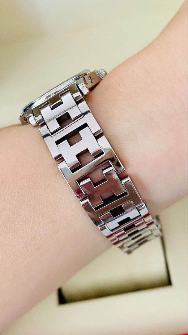 Auth Hermes Clipper Watch (Category: Women's Watches) located in Manila. Submitted by annafinds (Listing ID 1464062286, Image 2). Description: ₱22,800 Auth Hermes Clipper Watch for Ladie’s -24mm Case Size -Sapphire Glass -Swiss Made -Stainless Steel -Quartz Movement -Small to Medium Wrist Size -With Provided Box -In Excellent Condition 📌Disclaimer:📌 I Claim to be a Legit Watch Reseller. All Products, Names, Brands, and Logos are owned by their 