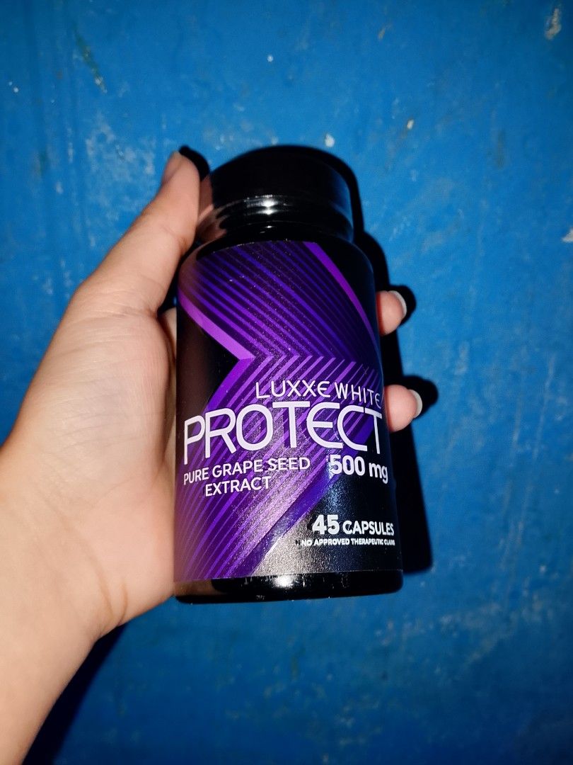 Authentic Luxxe Protect (45 capsules) - Brand New/Sealed (Category: Health Food, Drinks & Tonics) located in Manila. Submitted by selling.products_ (Listing ID 1463975764, Image 1). Description: [RUSH SALE] Authentic Luxxe Protect (Grape Seed Extract) Brand new, authentic, at selyado pa po galing mismong HQ. Maganda pampalakas ng immune system, energy booster, at magandang tulog. Benta po nang mas mababa sa original SRP (₱1,000). Price: ₱900 na l