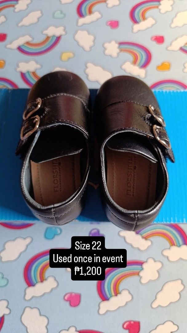 Baby shoes (Category: Babies & Kids Fashion) located in Pasay City. Submitted by lousantiago_ (Listing ID 1463972154, Image 3). Description: For sale: Pre🩵loved shoes All are still wearable with normal signs of use. Brand: Superman, Florsheim, Crib Couture, Enfant & Tough Kids Prices are indicated in the pictures. RFS: Outgrown/Decluttering 📍Aurora, Pasay City MOP: Gcash MOD: Lalamove/J&T (SF c/o buyer).