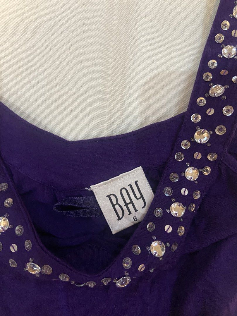 BAY | purple fitted beaded sequin top (Category: Sleeveless) located in Pagadian. Submitted by jellsnow (Listing ID 1463829930, Image 3). Description: in good condition loc: pagadian city.