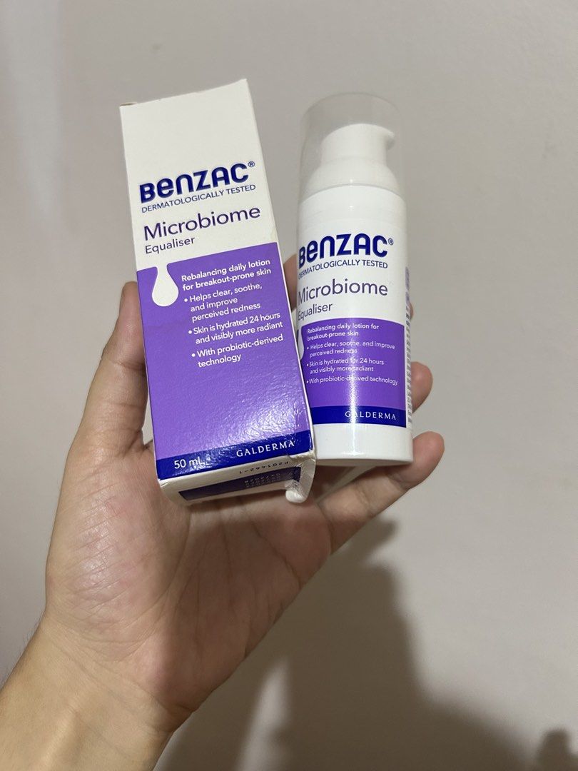 Benzac Microbiome Equaliser Rebalancing Daily Lotion 50ml (Category: Face Care) located in Cabanatuan. Submitted by j_preloved0012 (Listing ID 1464022374, Image 1). Description: - moisturizer for acne prone skin - bought this last week lang and used twice (night) - almost 1k orig price - did not break out when i used this. Didn’t expect lang na mabango pala siya and as a girl na very sensitive ang ilong, as long as i want to still use this but my
