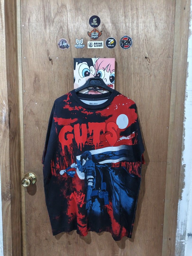 Berserk GUTS AOP (Category: Tshirts & Polo Shirts ) located in Nasipit. Submitted by zaynzdrip (Listing ID 1463989945, Image 3). Description: Box Lunch Berserk Merch by StudioGAGA Good as new Tie Dye Shirt Big Graphic Print of "GUTS" from berserk 23 width by 27 length (Large) Dm to Purchase! 📩 Thankyou & God bless😇.