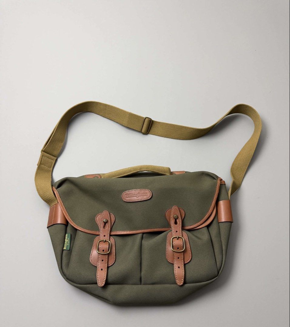 BILLINGHAM HADLEY PRO BAG (Category: Sling Bags) located in Guagua. Submitted by sweetboyy (Listing ID 1464053191, Image 1). Description: BILLINGHAM HADLEY PRO BAG OLIVE OR SAGE CANVAS WITH TAN OR BROWN LEATHER TRIM.