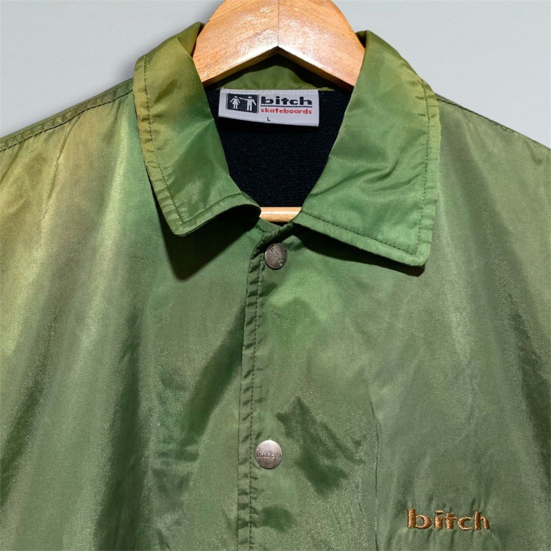 BITCH SKATEBOARDING COACH JACKET (Category: Coats, Jackets and Outerwear) located in Taguig. Submitted by thrift_langsheesh (Listing ID 1463952954, Image 2). Description: -FOR SALE- VINTAGE BITCH SKATEBOARDING COACH JACKET Size:Large Dimes:24x29 Issue:Discoloration(Bumagay naman) Condition: Very Good DM📩.