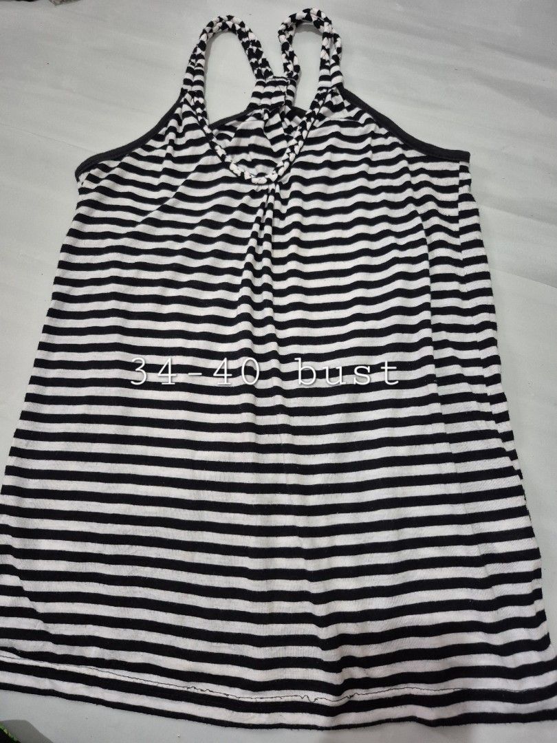 Black Striped Layered Top Set plus size (Category: Blouses) located in Calamba. Submitted by bb.lace (Listing ID 1463991273, Image 3). Description: sando top has loose stitchings.