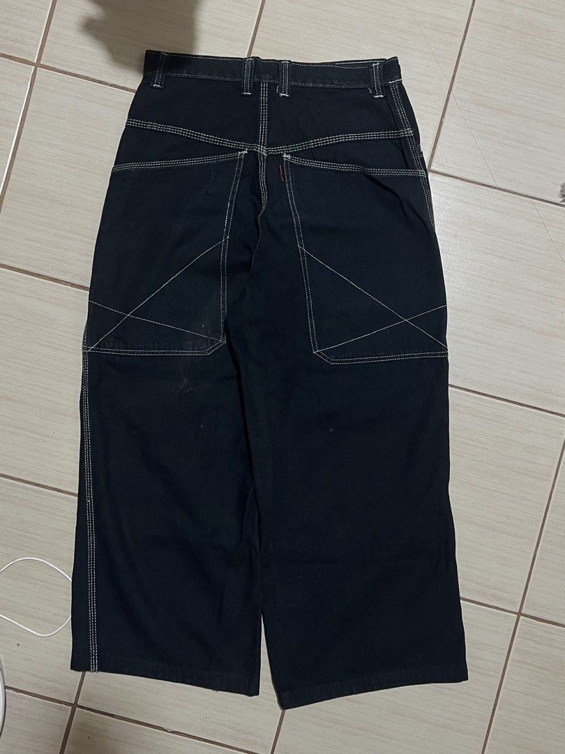 Black Wideleg Carpenter Pants 29 (Category: Jeans) located in Manila. Submitted by erickalago (Listing ID 1464031890, Image 3). Description: SIZE 29 LENGTH 37 WASH NIYO NA LANG AT NA STOCK, NOT UKAY, OWN PRELOVED location: Pasig.