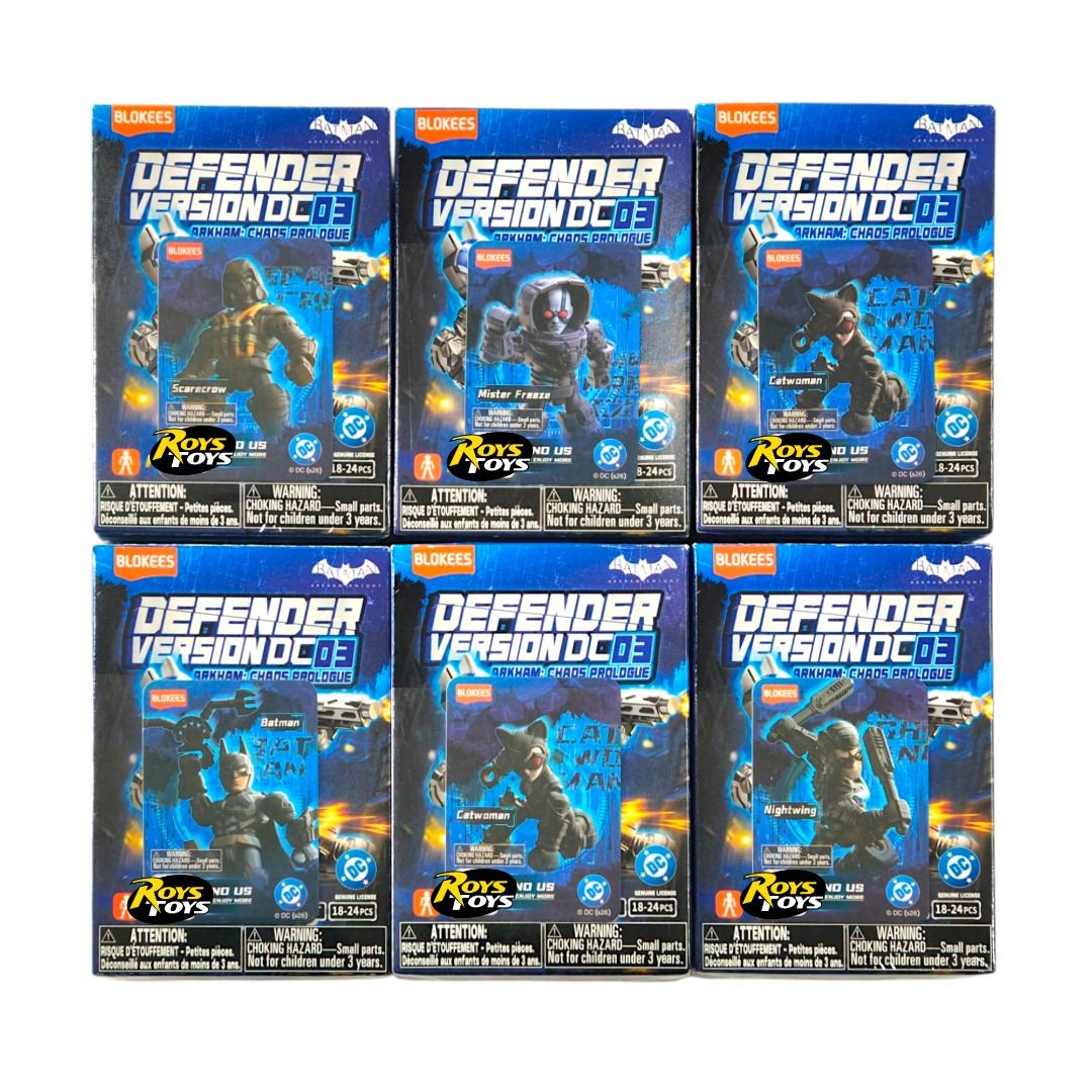 Blokees DC Defender Version DC03 (Category: Figurines & Statues) located in Pasig City. Submitted by rycdgr8 (Listing ID 1463951180, Image 1). Description: Selling my duplicates! Sealed in their inner plastic packaging, all unscanned. PRICELIST: Sealed - ₱100 Scarecrow - ₱90 Mister Freeze - ₱90 Catwoman - ₱90 Batman & Catwoman - ₱200 (SOLD AS SET) Nightwing - ₱90 -Ortigas/Manggahan, Pasig -Meet-Ups at SM Megamall/ Robinsons Galleria/ Choice Marke