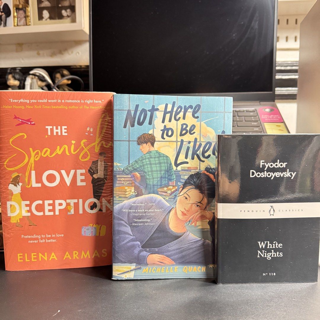 BOOKTOK BOOKS (Category: Storybooks) located in Caloocan City. Submitted by youknowuloveme (Listing ID 1464103220, Image 1). Description: BOOKTOK BOOKS FOR SALE! The Spanish Love Deception (Sealed) - 400 (orig price 945) Not Here to be liked- 700 (orig price 799) White Nights - SOLD Loc: south caloocan MOP: Gcash or Maribank MOD: Lalamove or J&T.