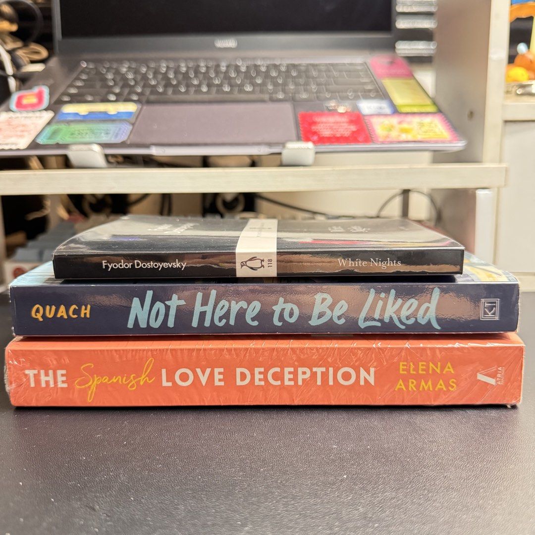 BOOKTOK BOOKS (Category: Storybooks) located in Caloocan City. Submitted by youknowuloveme (Listing ID 1464103220, Image 3). Description: BOOKTOK BOOKS FOR SALE! The Spanish Love Deception (Sealed) - 400 (orig price 945) Not Here to be liked- 700 (orig price 799) White Nights - SOLD Loc: south caloocan MOP: Gcash or Maribank MOD: Lalamove or J&T.