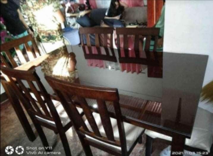 Brand new 6 Seater High back Dining table (Category: Tables & Sets) located in Manila. Submitted by morallosmariel2 (Listing ID 1464034127, Image 3). Description: ▪︎ Now Available Stock ▪︎ Brand new Item ▪︎ Ready To Deliver ▪︎ free Assemble / Installation ▪︎ On Hand / On Hand ▪︎ G cash Payment ▪︎ Bank transfer 09705024492 / 09460969894.