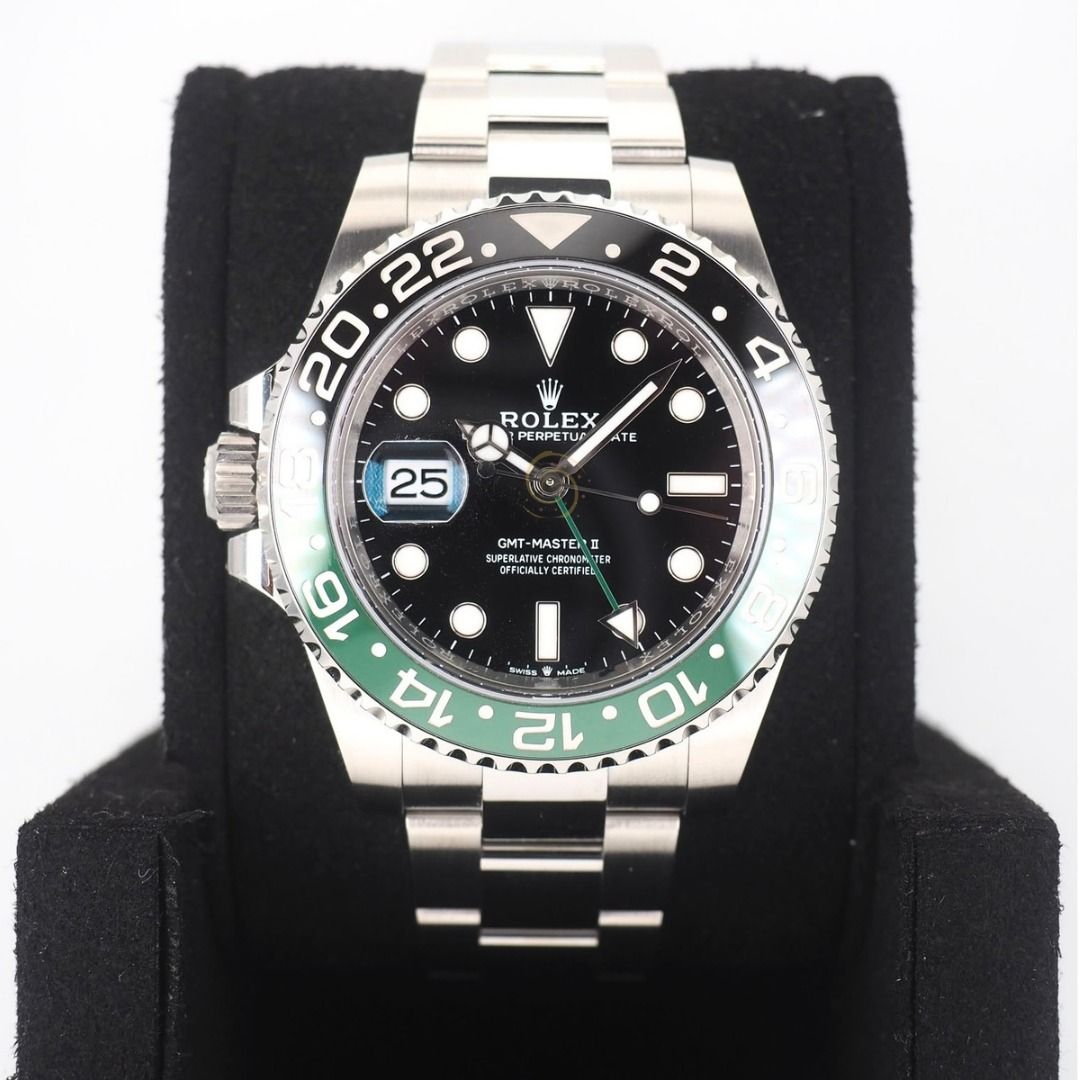 Brand New Jul 2026 Rolex GMT Master II Sprite Oyster 126720VTNR GW90 (Category: Watches) located in Singapore. Submitted by galacticwatch.sg (Listing ID 1463968956, Image 1). Description: Brand New Jul 2026 Rolex GMT Master II Sprite Oyster 126720VTNR GW90 Brand: Rolex Model: 126720VTNR Dial: Black Case Diameter: 40mm Original Box: Yes Original Cert: Yes Dated: Jul 2026 Warranty: 5 years warranty upon Original Date of purchase Remarks: Full Set w