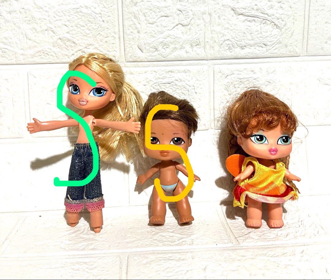 BRATZ Babyz Doll Solo (Category: Kids Toys) located in Imus. Submitted by budget-friendly (Listing ID 1461045681, Image 1). Description: Price starts at P195 Bundle of 3 = P795 Item loc = Pulilan Bulacan.