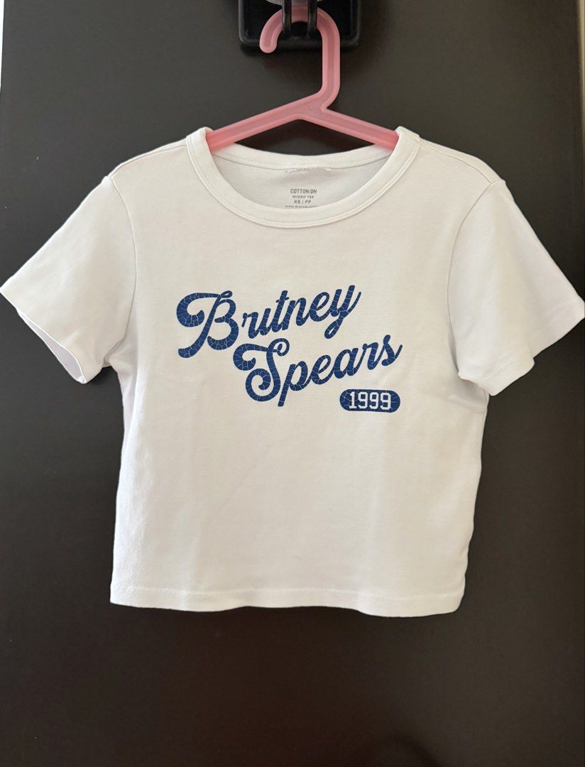 Britney Spears micro shirt (Category: Blouses) located in Cabuyao City. Submitted by declutterwithpretzelle (Listing ID 1463989370, Image 1). Description: 🔖Cotton on micro t-shirt I crop top 🔖 Extra Small 🔖 In good condition 🍎 For faster transactions, kindly send your complete delivery address, including your full name and contact number, so I can calculate the shipping fee. 📌 Most items are preloved, unless stated otherwise as new. 📌 All i