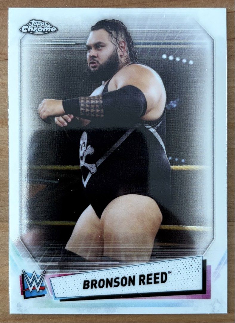 Bronson Reed | WWE Cards ~ Topps Chrome '21 (Category: Raw Singles) located in Makati City. Submitted by cardlab (Listing ID 1463959791, Image 1). Description: Items are 💯 authentic/original/legit. About The Card: • 2021 Topps Chrome • Card No. 76 FOR: • Cards ₱99 and below with Card Sleeves • Cards ₱100 and up with Used Toploader • ₱10 for Bnew Tops Packaging (If Shipping): ✔️ Plastic cover ✔️ Cardboard ✔️ Bubble wrap NOTE: • Cards are raw • Ca