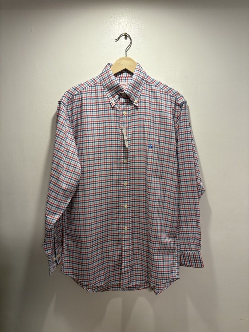 Brooks Brothers Button Down L/S Shirt “Plaid” (Category: Formal Shirts) located in Bacolod City. Submitted by moboandmoga (Listing ID 1464042167, Image 1). Description: Brooks Brothers Button Down L/S Shirt “Plaid” Size: Small to Medium frame Brand new w/tag! (Sizing info) Width: 21.5 inches Length: 31Front -32.5 Back Shoulder: 18” Sleeve: 23.7”.
