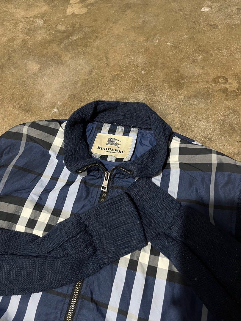 Burberry London Plaid Zip-Up Jacket (Category: Coats, Jackets and Outerwear) located in Caloocan City. Submitted by pumarenluc79160 (Listing ID 1464068625, Image 2). Description: - Authentic Burberry London Jacket - Iconic Navy Blue Plaid Pattern (White & Light Blue Checks) - Full Zip Closure - Ribbed Cuffs and Hem - Premium Riri Zipper - Excellent addition to any collection.