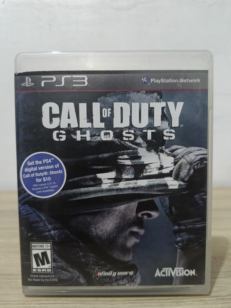 Call of Duty - Ghosts (Category: PlayStation) located in Cavite. Submitted by bodega_ni_kiks11 (Listing ID 1464010555, Image 1). Description: PS3 Games Decluttering Sale For Sale ₱250 each Makikinis pa po mga Disc Location - Greengate Homes, Malagasang 2-B, Imus Delivery - Lalamove or J&T Express Mode of payment - Gcash Payment 1st, No Reservation Thank you.