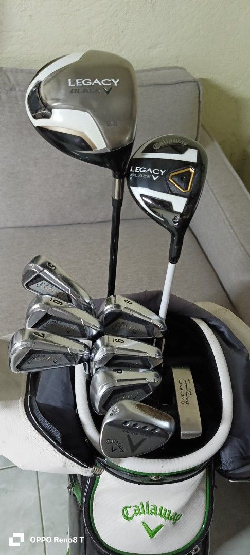 Callaway Golf Club Set with Bag (Category: Golf) located in Manila. Submitted by toffermalong0574 (Listing ID 1463950442, Image 3). Description: Callaway Legacy steel shaft cavity back irons 5 to SW Driver and 3 wood Putter and bag included 28,800 only. Pick up at Nuvali Laguna or Shipping at buyers expense...