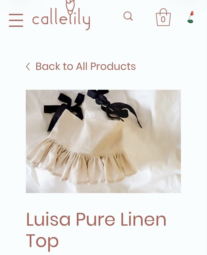 Callelily Luisa Pure Linen Top (Category: Sleeveless) located in Hermosa. Submitted by alxgtz (Listing ID 1464028838, Image 1). Description: Used once Thick linen nice quality.