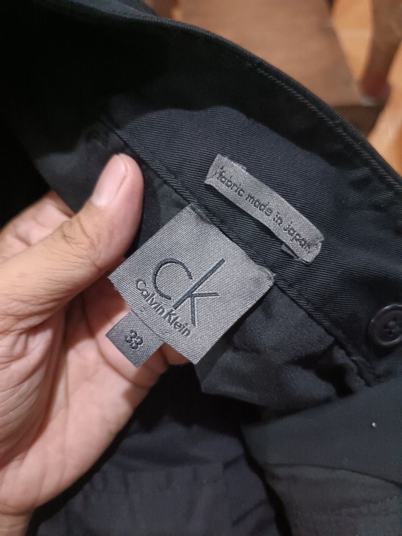 Calvin Klein Long Pants "Black" (Category: Trousers) located in Paranaque City. Submitted by jnthn.c (Listing ID 1464048502, Image 2). Description: Calvin Klein Long Pants "Black" Size 33 on tag but Actual Size 35 to 36 x 42 Need Wash, Need Plantsa.