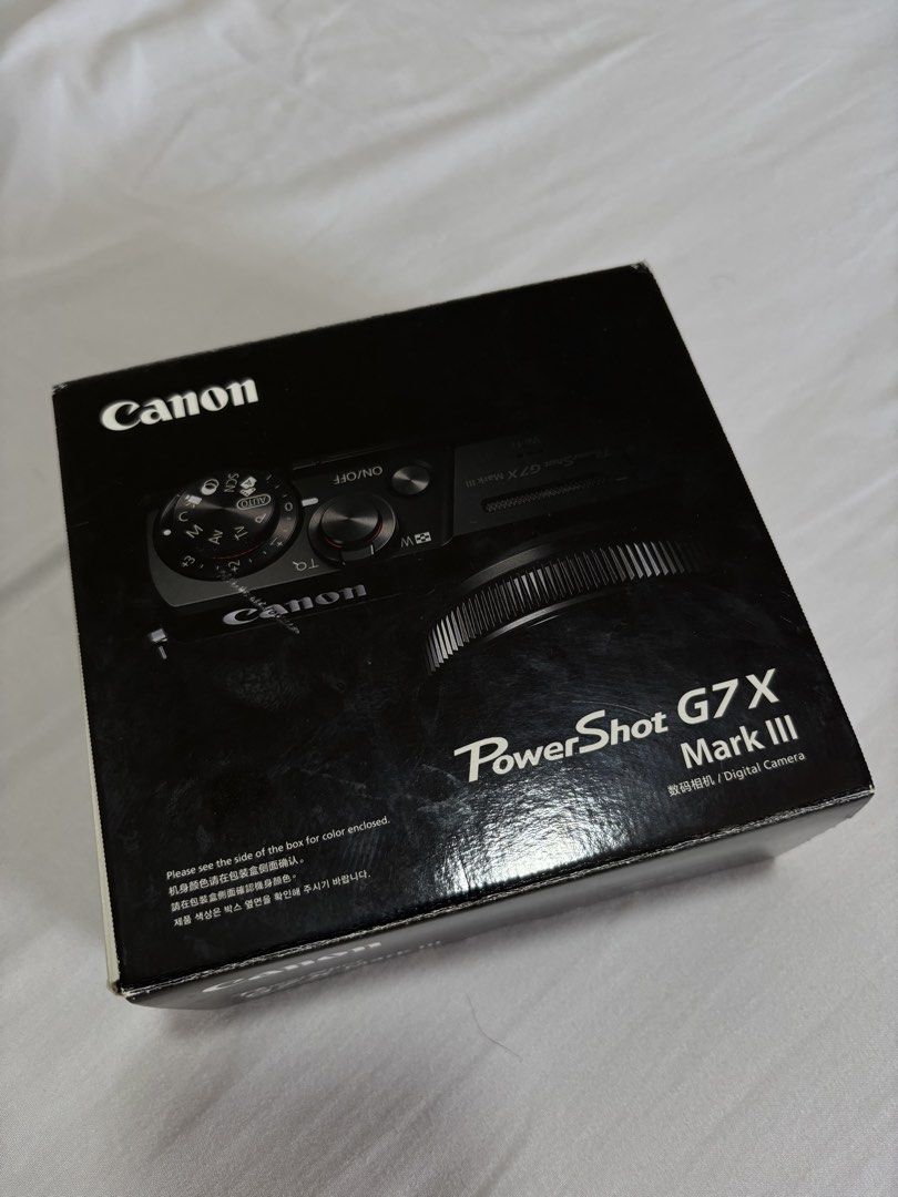Canon PowerShot G7X3 Mark III (Category: Cameras) located in Quezon City. Submitted by quickdrip (Listing ID 1464083502, Image 1). Description: Canon G7X3 Mark 3 III Canon G7X Mark 3 III 100% working Issue: Bleeding in lcd upper left corner (but touchscreen and lcd working normally), worn out rubber, scratches (see photos) Comes with original box/battery/charger Rfs: Got a different camera.