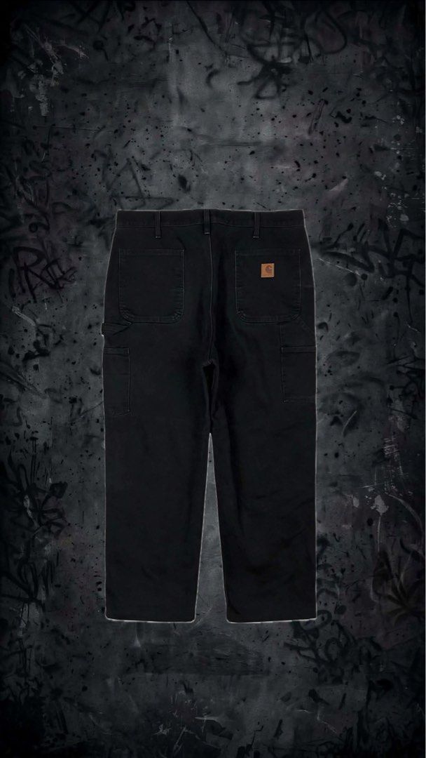 Carhartt B111 (Category: Jeans) located in Manila. Submitted by owner4garmen.story (Listing ID 1463960157, Image 1). Description: Carhartt Jeans - BLK Carpenter Flannel (B111) Measurements (inches): Waist: 38 Thight: 14.5 Length: 41.5 Leg opening: 10 Good condition Flaw(s): Althred/Crack patch/stain Authentic .