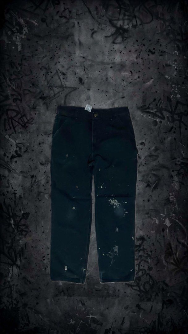 Carhartt B11 (Category: Jeans) located in Manila. Submitted by owner4garmen.story (Listing ID 1463959880, Image 2). Description: Carhartt Jeans - BLK Carpenter (B11) Measurements (inches): Waist: 34 Thight: 14.5 Length: 44 Leg opening: 9.5 Good condition Flaw(s): minor stains / heel drag Authentic .