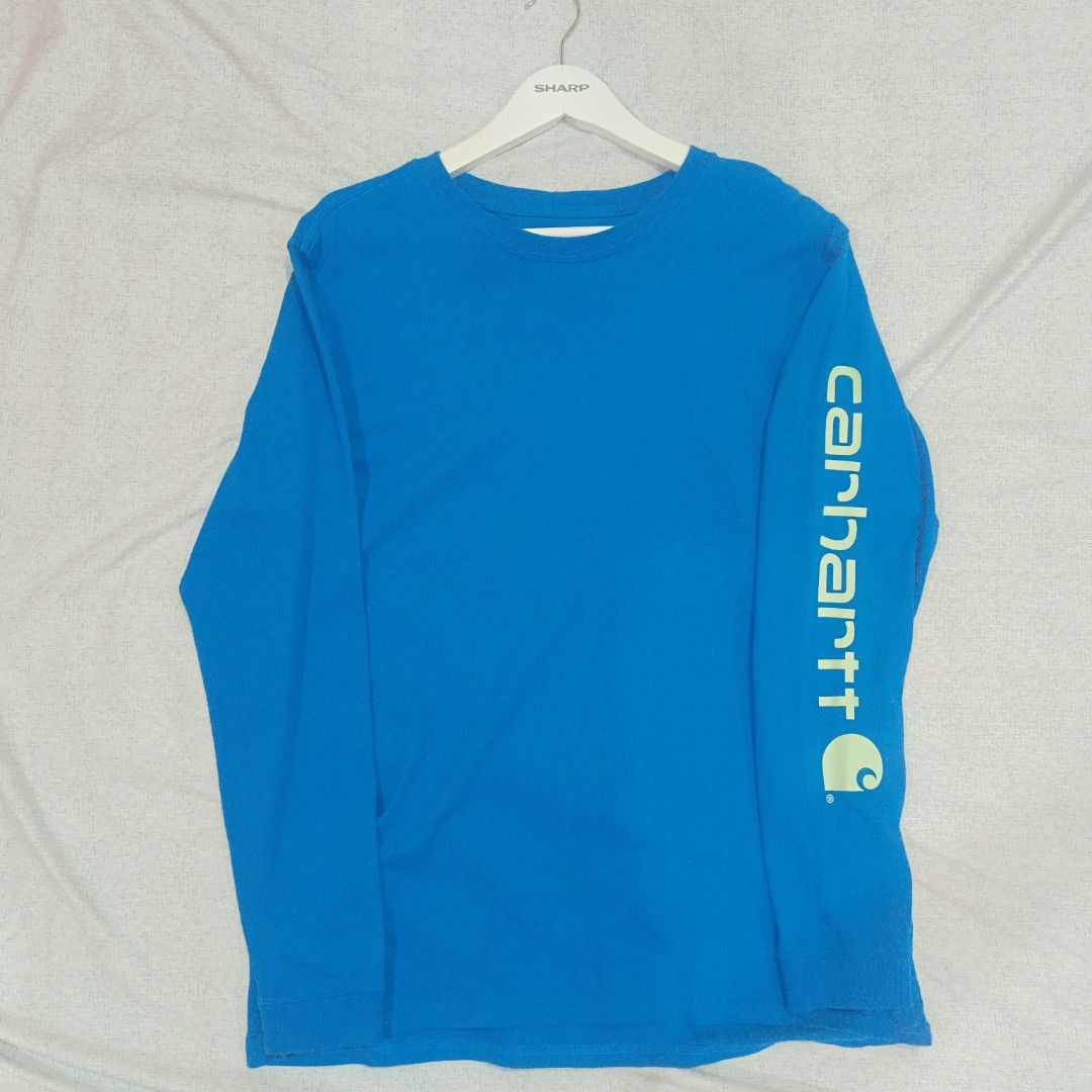Carhartt Script Long Sleeves (Category: Tshirts & Polo Shirts ) located in Bangued. Submitted by nashiegoods (Listing ID 1464016810, Image 1). Description: COLOR RATE: 9/10🌈 SIZE: 22x27 ISSUES: ❌NO CRACKPRINTS, NO PIN HOLES AUTHENTIC✅ LOCATION: BAGUIO (2600) UNLI VC/VOUCH CHECK MY BLUE APP FOR MORE PROOFS JNT COURIER.