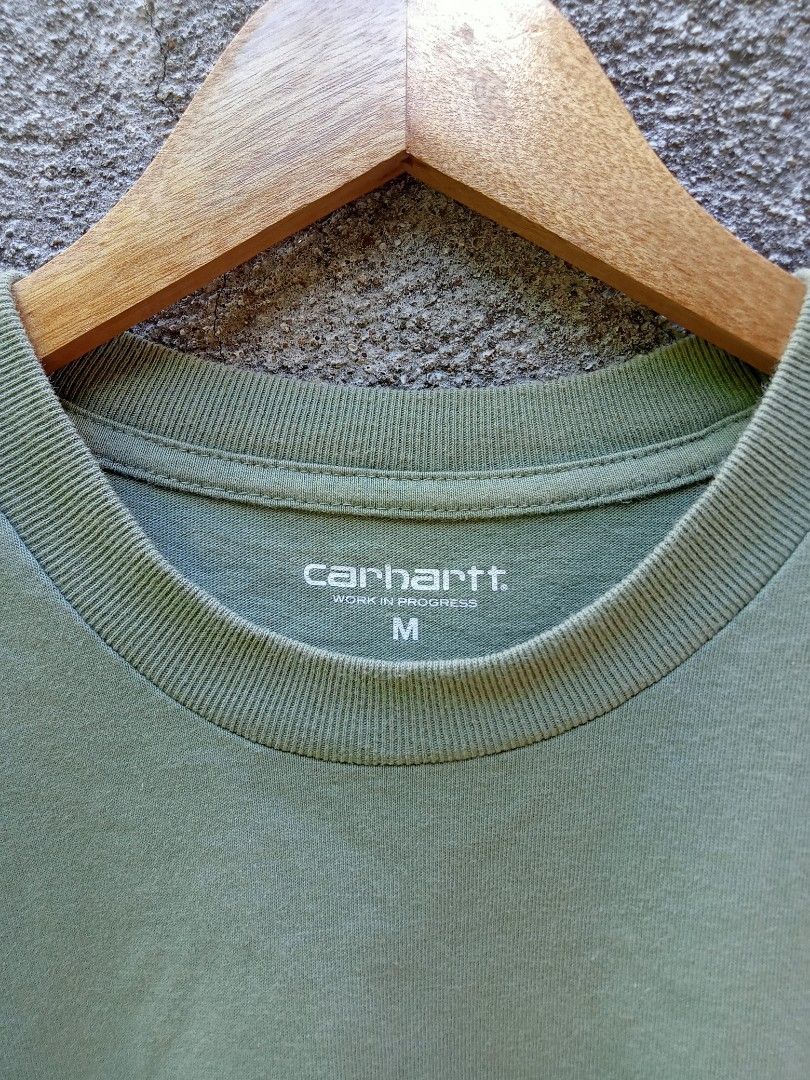 Carhartt Work In Progress T-Shirt Size M (Category: Tshirts & Polo Shirts ) located in Sipocot. Submitted by danthrift122218 (Listing ID 1463956343, Image 2). Description: - Carhartt WIP T-shirt - Color: Olive Green - Graphic: 'Work In Progress' on chest - Material: 100% Organic Cotton - Size: Medium - Ideal for: Casual wear.