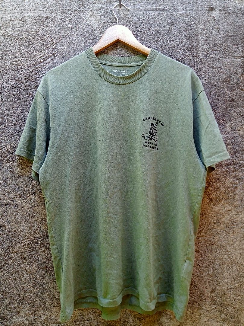 Carhartt Work In Progress T-Shirt Size M (Category: Tshirts & Polo Shirts ) located in Sipocot. Submitted by danthrift122218 (Listing ID 1463956343, Image 1). Description: - Carhartt WIP T-shirt - Color: Olive Green - Graphic: 'Work In Progress' on chest - Material: 100% Organic Cotton - Size: Medium - Ideal for: Casual wear.
