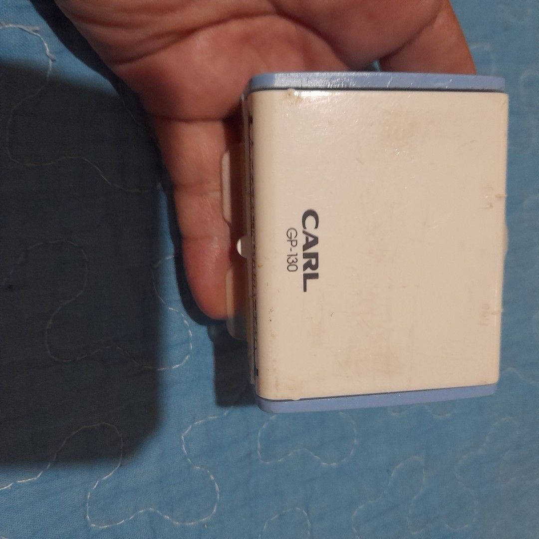 CARL GP-130 Paper Punch (Category: Craft Supplies & Tools) located in Bocaue. Submitted by marajapansurplus (Listing ID 1463986706, Image 1). Description: - CARL GP-130 paper punch - punches multiple holes - Compact and portable design - Easy access for use - Fully functional and works well - Perfect for office or home organization.