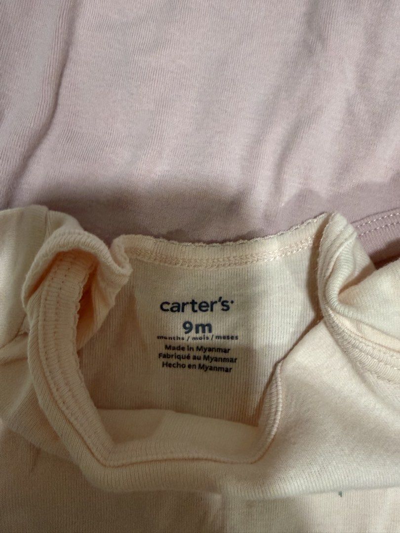 Carter’s Onesies Bundle (9M, 12M) (Category: Babies & Kids Fashion) located in Quezon City. Submitted by s.cl0set (Listing ID 1463988673, Image 2). Description: 5 pcs for 9M 1 pc for 12M.