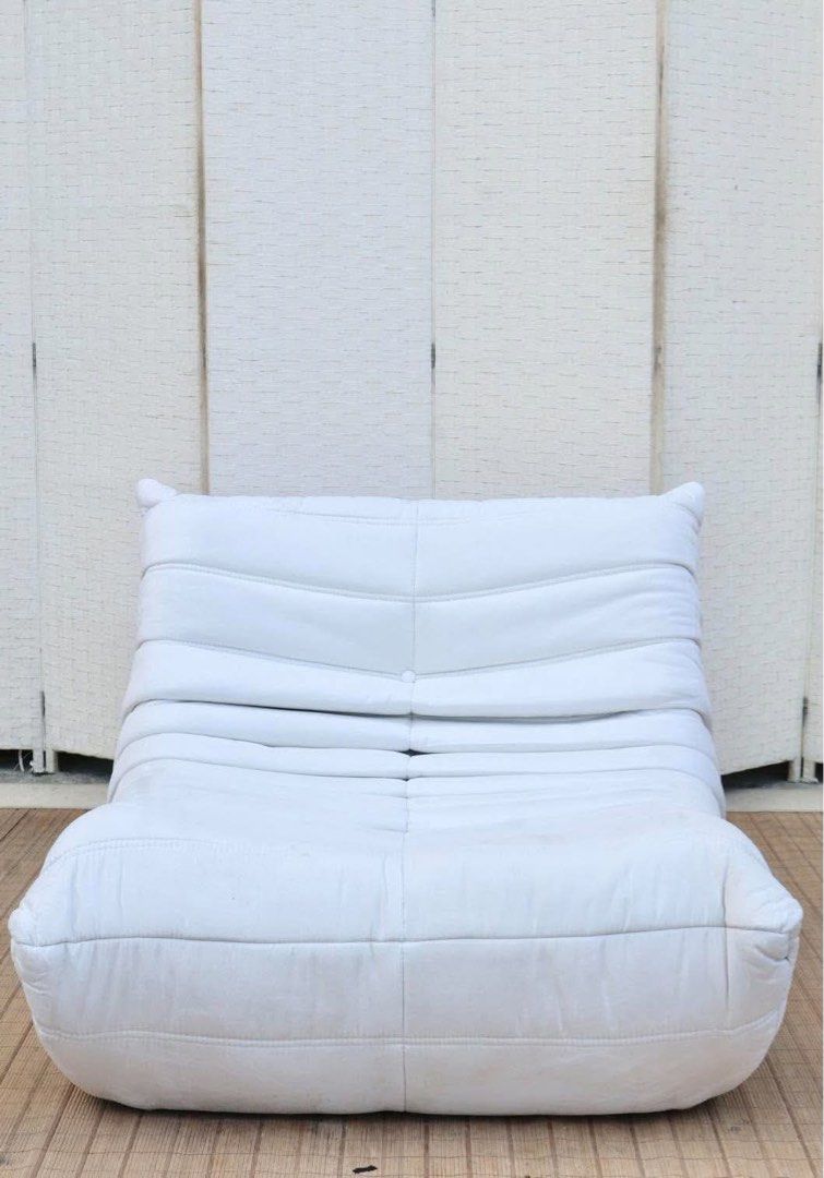 CATERPILLAR LAZY SOFA GAMUZA FABRIC CUSHION (Category: Chairs) located in Manila. Submitted by jerichocal17856 (Listing ID 1464074592, Image 1). Description: JAPAN SURPLUS FURNITURE CATERPILLAR LAZY SOFA GAMUZA FABRIC CUSHION Size 33L x 38W x 13SH x 28H in inches (AS-IS ITEM) *Minimal Scratch Only IN GOOD CONDITION.