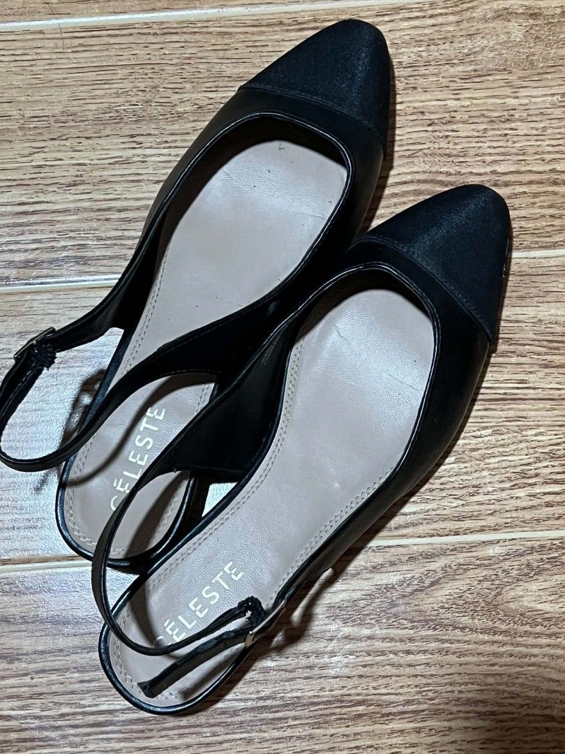 Celeste Black Slingback Pointed Toe Flats (Category: Flats & Sandals) located in Andop. Submitted by gelotines (Listing ID 1464047832, Image 1). Description: - Celeste black slingback flats - Chic pointed toe design - Adjustable strap at the heel for a secure fit - Perfect for comfortable everyday wear - Versatile for work or casual outings.
